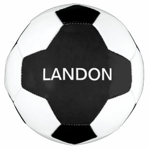 モダンな編集可能テキスト 黒と白 サッカーボール