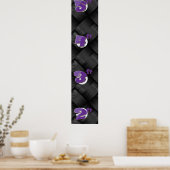 モダンな織りテクスチャ ポスター (キッチン)