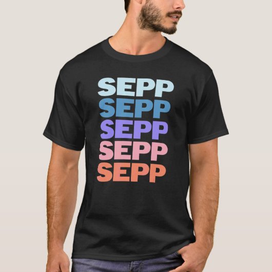 モダンな繰り返しテキスト セップ Tシャツ (正面)
