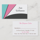 モダンな美しいのアポイントメントカード 予約カード (正面/裏面)