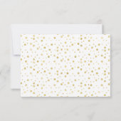 モダンな美しいスクリプトと擬似ゴールドドット ありがとう サンキューカード (裏面)