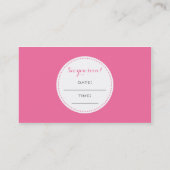 モダンな美容師の名刺 予約カード (裏面)