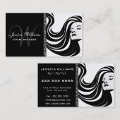 モダンな美容師の名刺 名刺 (正面/裏面)