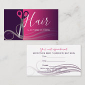 モダンな美容師 予約カード (正面/裏面)