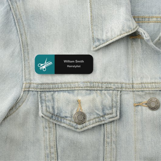 モダンな美容師 名札 (インサイチュ)