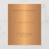 モダンな美容院のサービスメニュー チラシ (裏面)