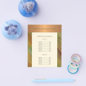 モダンな美容院のサービスメニュー チラシ (シングル)