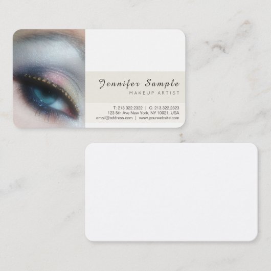 モダンな美容院のメーキャップアーティストの報酬の絹 名刺 (正面/裏面)