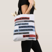 モダンな聖書の詩のトート トートバッグ (クローズアップ)