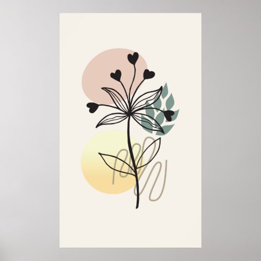 モダンな背景デザイン ポスター (正面)