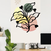 モダンな背景デザイン ポスター (ホームオフィス)