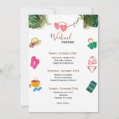 モダンな脚本の夏の花嫁友達週末 招待状 (裏面)