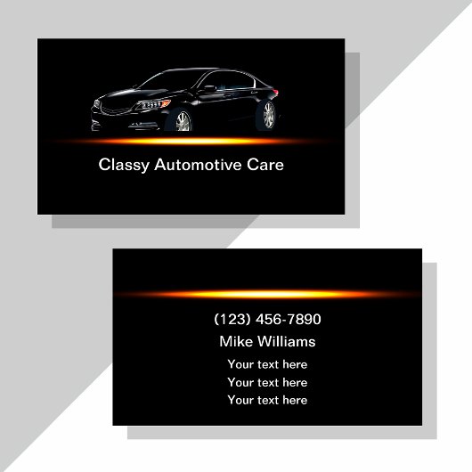 モダンな自動車サービス向けビジネスカード 名刺