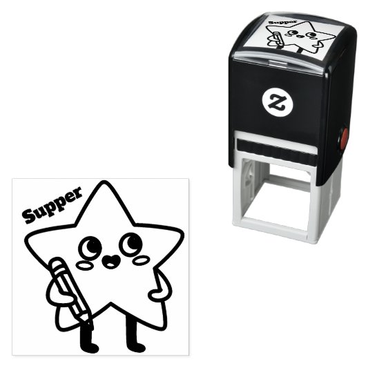 モダンな自己浸透スタースタンプ／先生スタンプ セルフインキングスタンプ (インサイチュ)