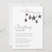 モダンな自然派クリスマスパーティー招待状 招待状 (正面)