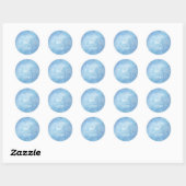 モダンな航海の水彩画 ウェディング封筒シール ラウンドシール (シート)