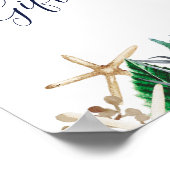 モダンな航海グリーンギフトサイン ポスター (角)