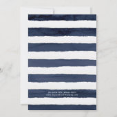 モダンな航海グリーン | ウェディング レセプション 招待状 (裏面)