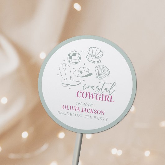 モダンな航海沿岸カウガール独身最後のパーティー ラウンドシール