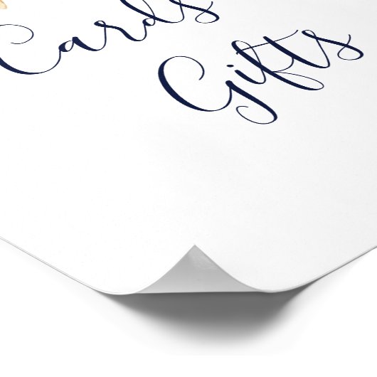 モダンな航海 | タコのカードとギフトのサイン ポスター (角)