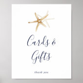 モダンな航海 | タコのカードとギフトのサイン ポスター (正面)