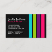 モダンな色のメーキャップアーティストのモノグラム 名刺 (裏面)