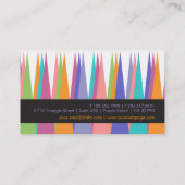 モダンな色の高い三角形のプロフィールの名刺 名刺 (裏面)