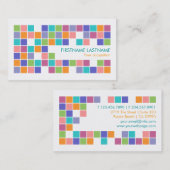 モダンな色はモザイクプロフィールの名刺をタイルを張ります 名刺 (正面/裏面)