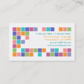 モダンな色はモザイクプロフィールの名刺をタイルを張ります 名刺 (裏面)