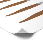 モダンな色名付き絵筆 教育ポスター ポスター (角)