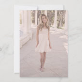 モダンな花のオンブレ スイート16の誕生日パーティー 招待状 (裏面)