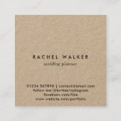 モダンな花のクラフトの正方形のプランナーの名刺 スクエア名刺 (裏面)