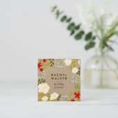 モダンな花のクラフトの正方形のプランナーの名刺 スクエア名刺 (スタンド正面)