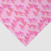 モダンな花のクリスマスツリー-パステル調ピンク 薄葉紙 (詳細)