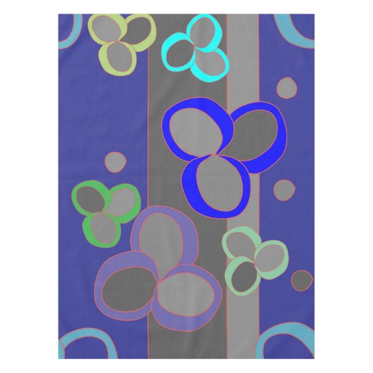 モダンな花のテーブルクロス テーブルクロス (正面)