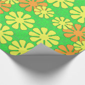 モダンな花のデザイン ラッピングペーパー (角)