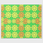 モダンな花のデザイン ラッピングペーパー (フラット)