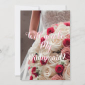 モダンな花のブライズメイド招待状のリクエスト 招待状 (正面)