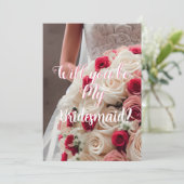 モダンな花のブライズメイド招待状のリクエスト 招待状 (スタンド正面)