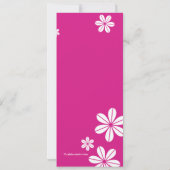 モダンな花のブライダルシャワーの招待状のショッキングピンク 招待状 (裏面)
