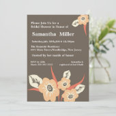 モダンな花のブライダルシャワー招待状 招待状 (スタンド正面)