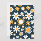 モダンな花のブライダルシャワー招待状 招待状 (裏面)