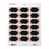 モダンな花のラッピング クラシックでロマンチック ラベル (フルシート)