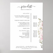 モダンな花の価格リストポスター ポスター (正面)