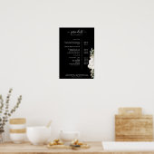 モダンな花の価格リストポスター ポスター (キッチン)