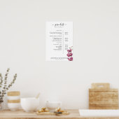 モダンな花の価格リストポスター ポスター (キッチン)