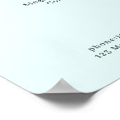 モダンな花の価格リストポスター ポスター (角)