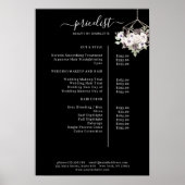 モダンな花の価格リストポスター ポスター (正面)