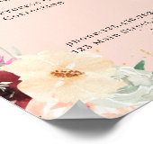 モダンな花の価格表ポスター ポスター (角)