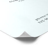 モダンな花の価格表ポスター ポスター (角)